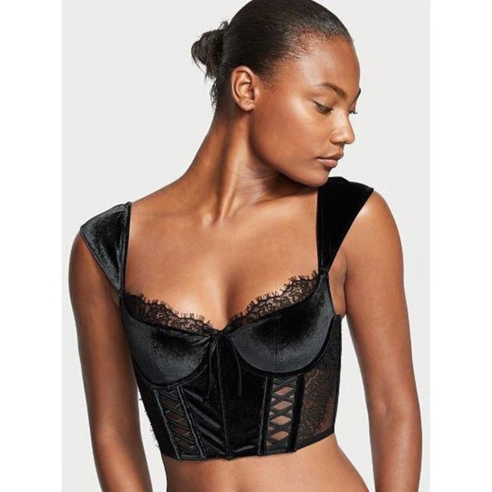 black velvet corset